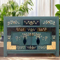 Vintage Asia Chinesische Kommode Sideboard Regal "Oceanflowers" - Art. 33082-5
