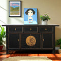 Vintage Asia Orientalische Kommode Sideboard Schrank "LesNoirs" - Art. 34372-9
