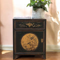 Vintage Asia Chinesisches Nachtkästchen Nachttisch "LesNoirs" - Art. 35191-11