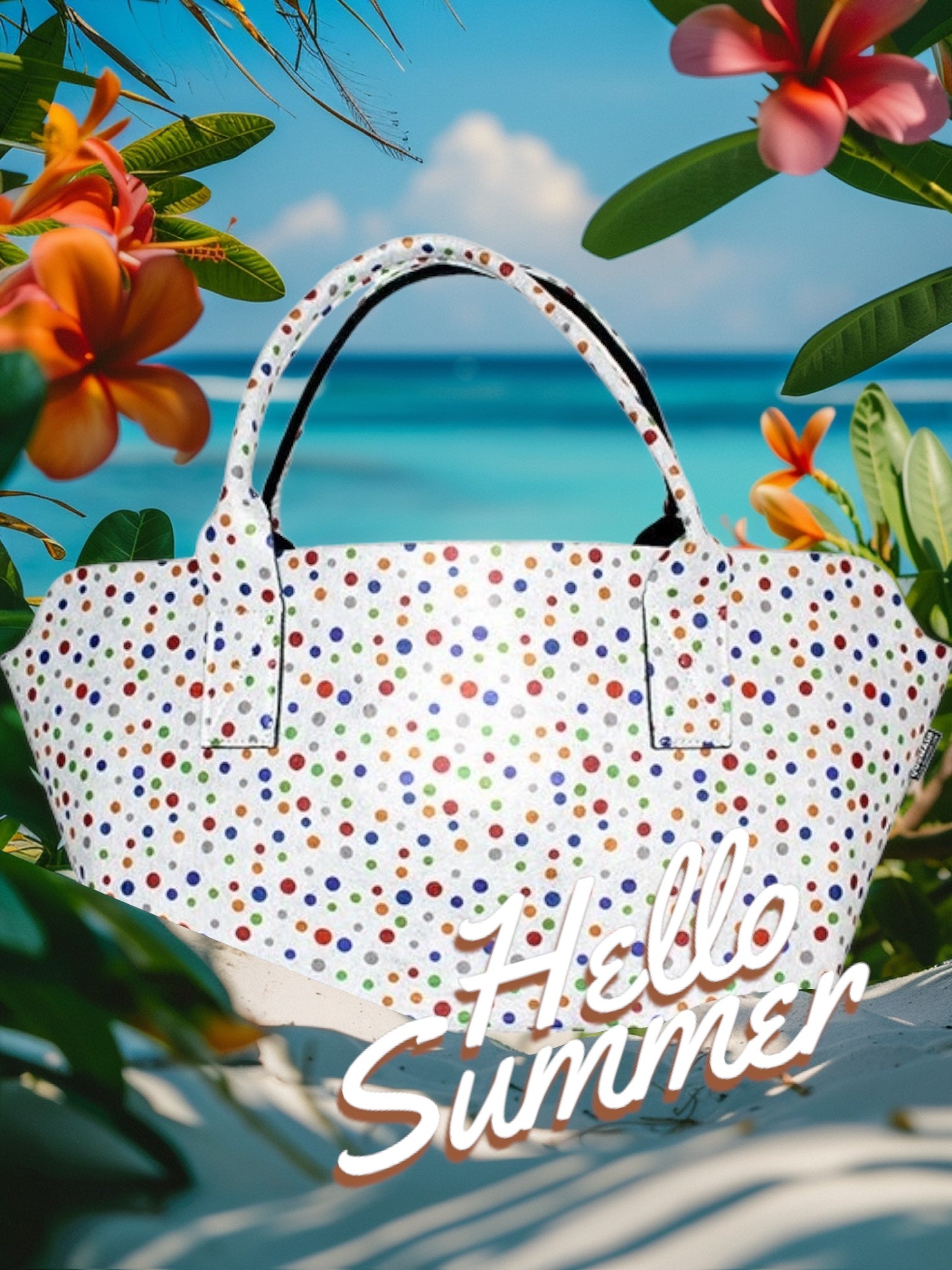 "Polka Dot Paradise" - Die fröhliche Filztasche
