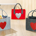 Filz Tasche Glitzerherz