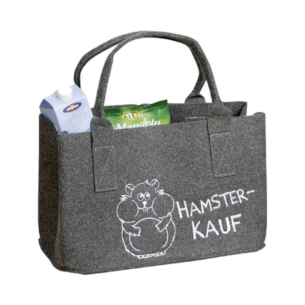 Filz-Tasche Smart Shopping mit Spruch