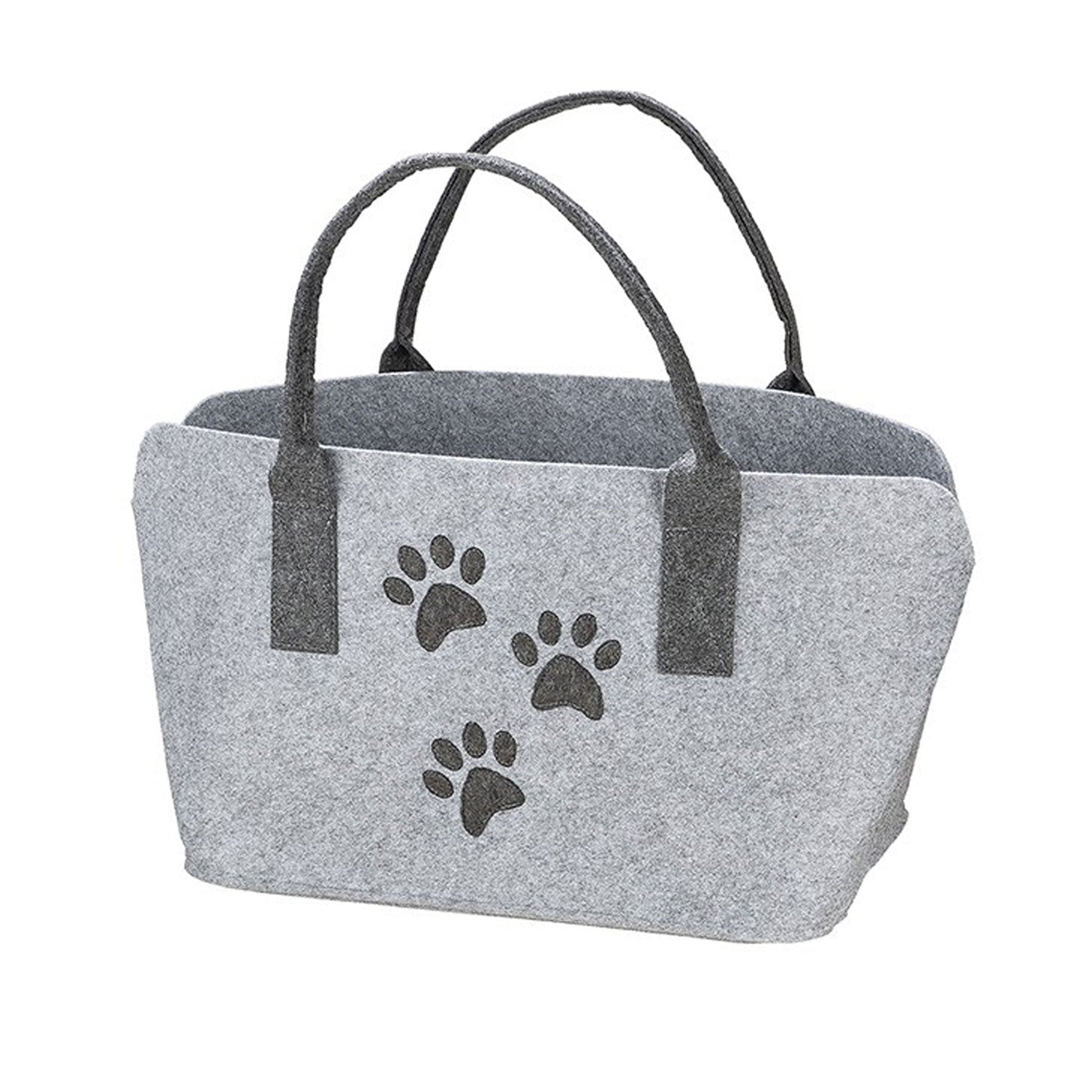 Filz Tasche Pfoten – Einkaufstasche & Geschenk für Hundeliebhaber - Boxkorb