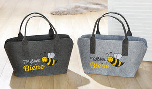 Filztasche "Fleißige Biene" – Robuster Shopper - Boxkorb