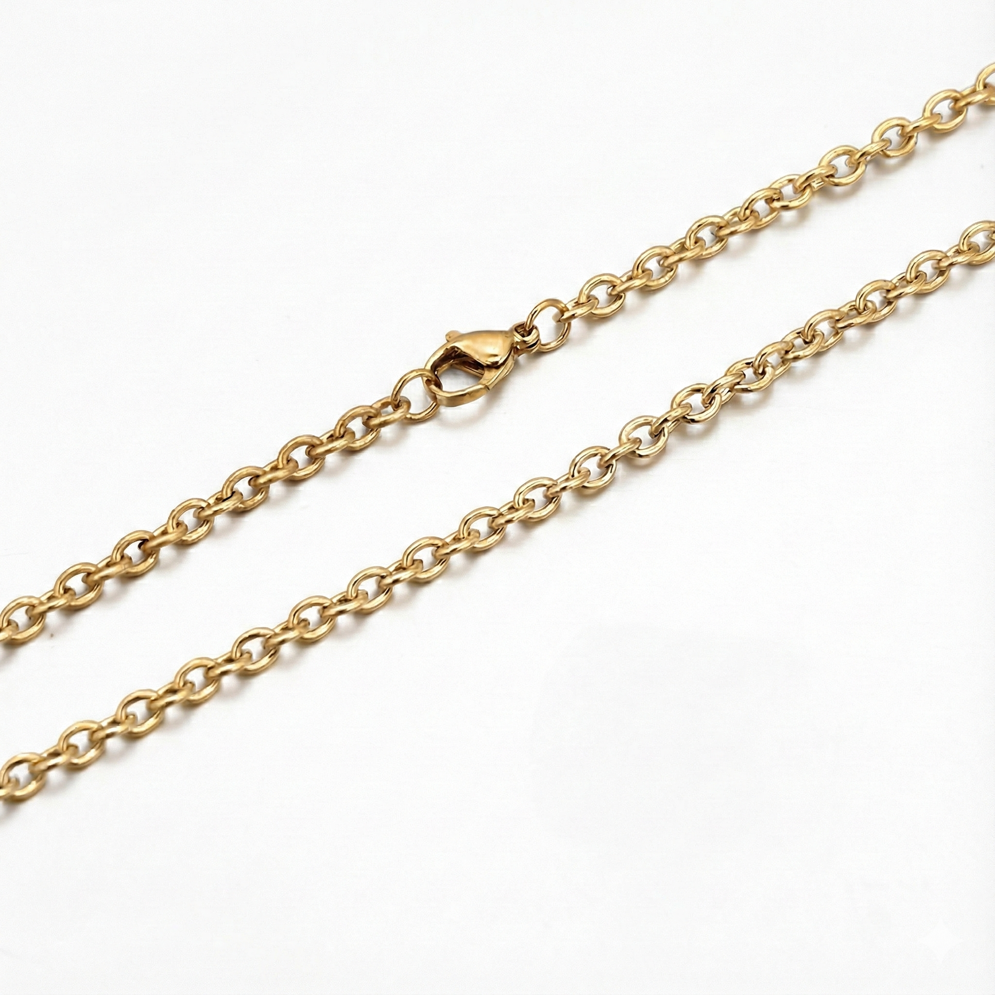 Edelstahl Halskette Ovale Kettenglieder