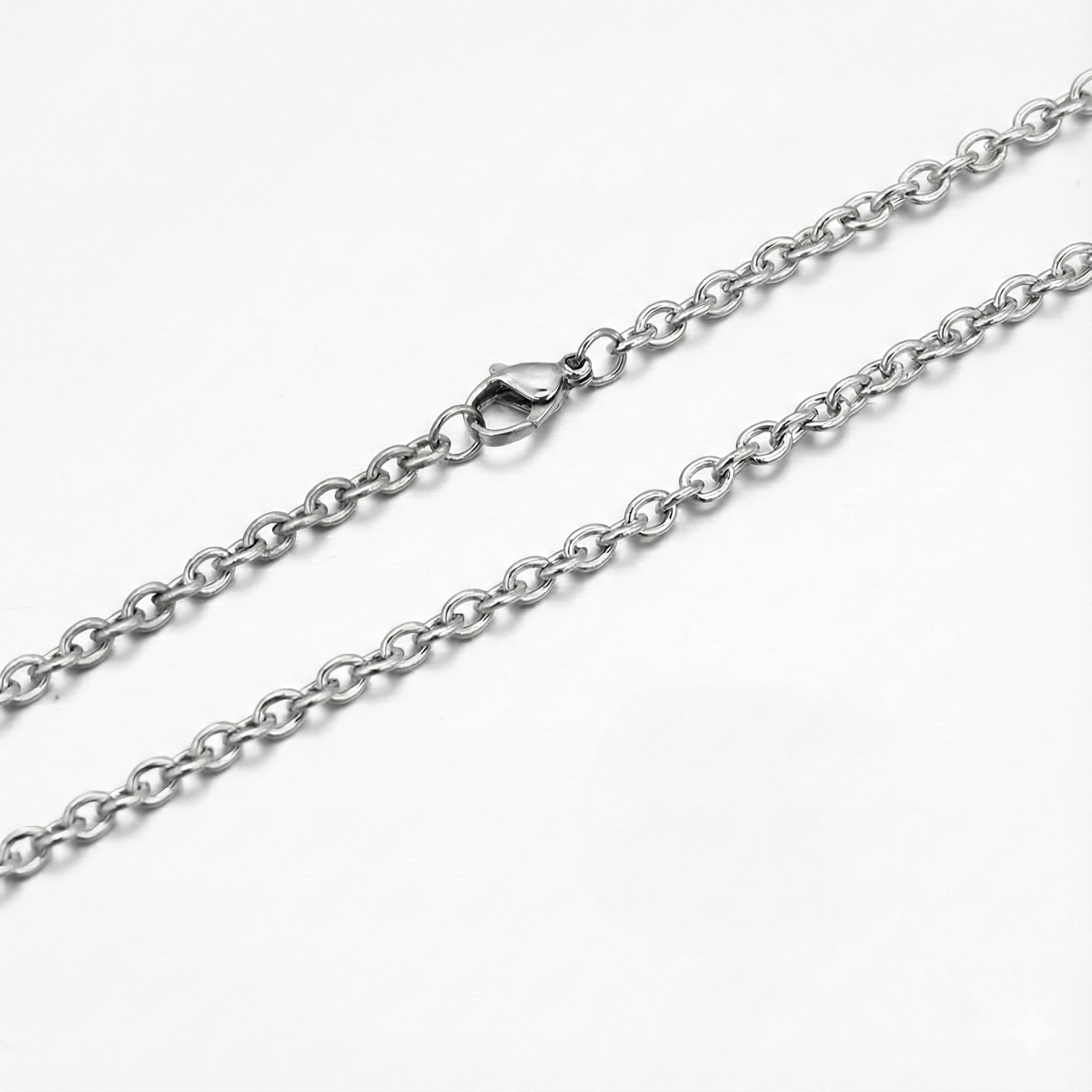 Edelstahl Halskette Ovale Kettenglieder