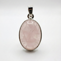 Rosenquarz Anhänger - Naturstein Silber Fassung