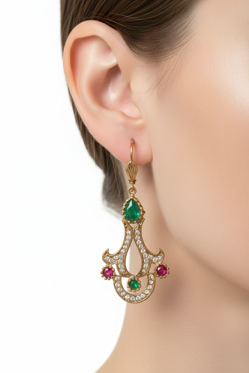 Vintage-Ohrhänger im orientalischen Stil