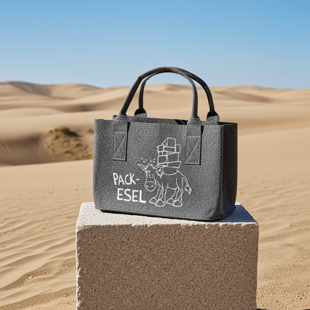 Filz - Tasche mit Spruch - Boxkorb