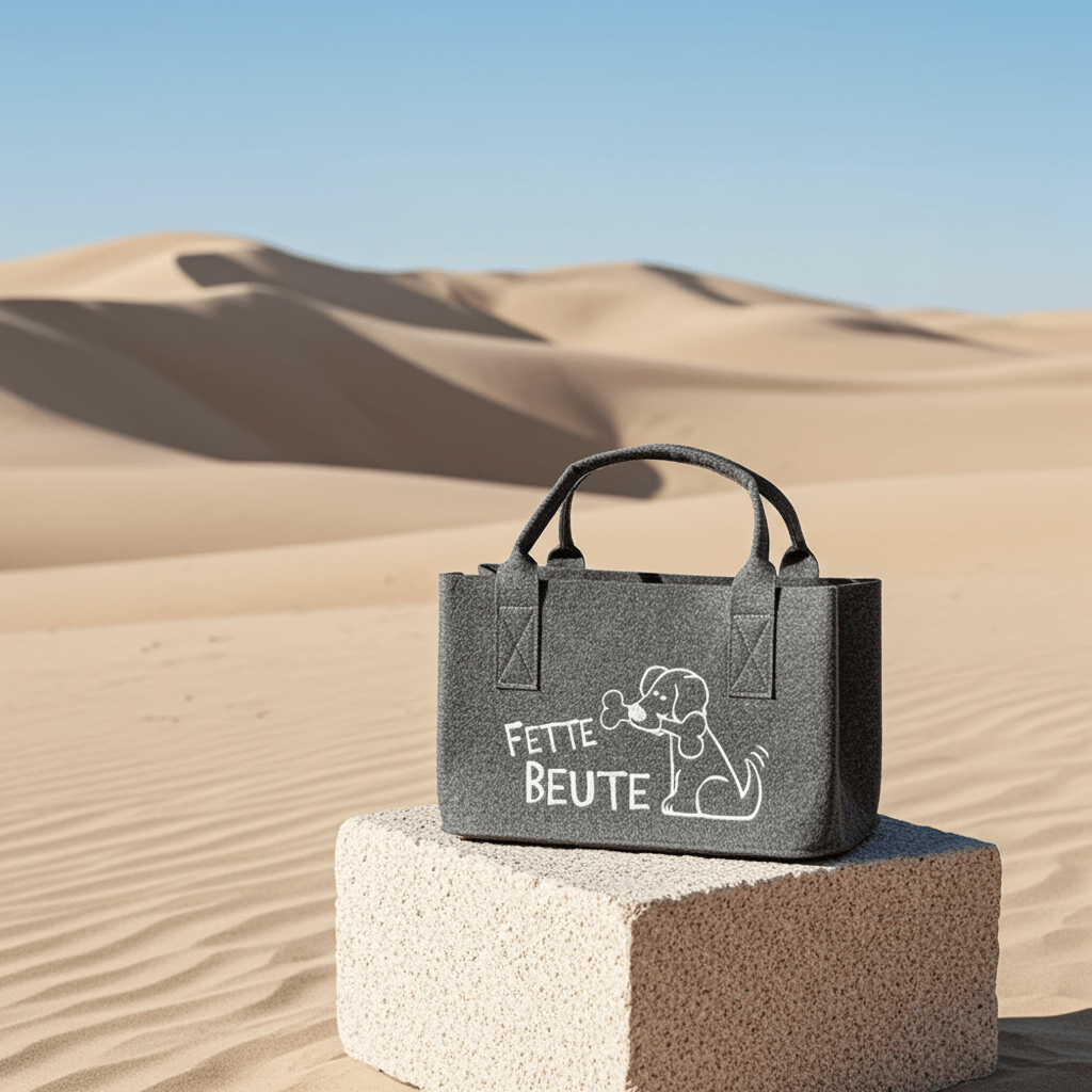 Filz - Tasche mit Spruch - Boxkorb