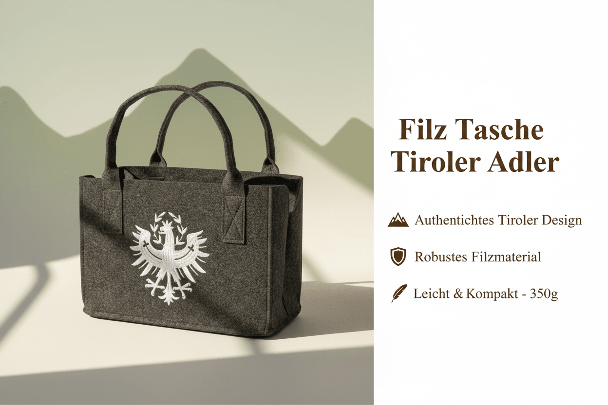 Filz Tasche Tiroler Adler - Boxkorb