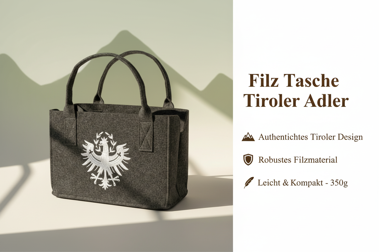 Filz Tasche Tiroler Adler Banner
