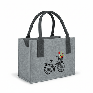Filztasche "Blumenfahrrad" — Vorbestellung - Boxkorb