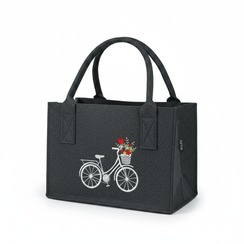 Filztasche "Blumenfahrrad" — Vorbestellung - Boxkorb