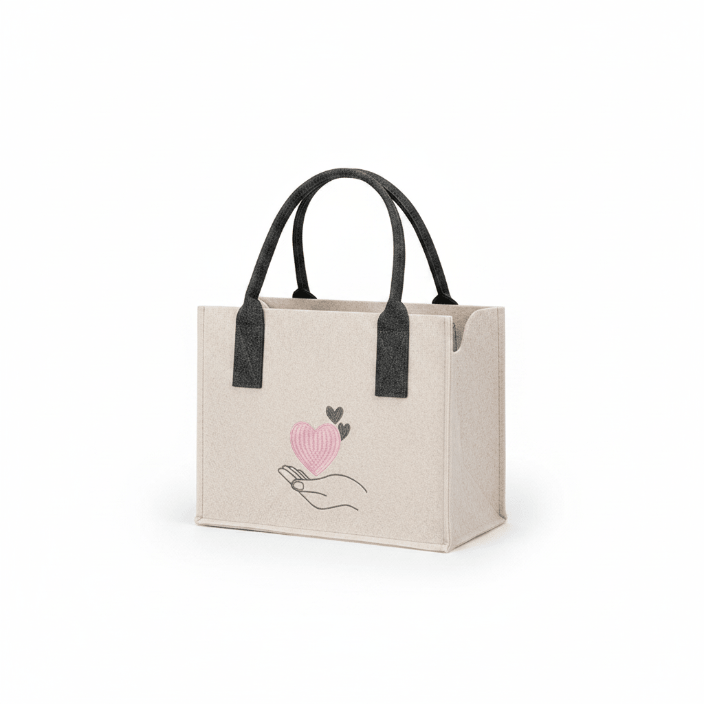 Filztasche "Herzchen" — Vorbestellung - Boxkorb