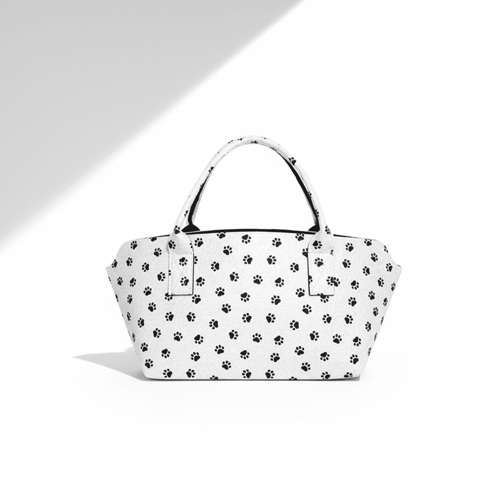 Filztasche mit Pfotenabdruck Paw Print – Einkaufstasche Filz für Hundeliebhaber