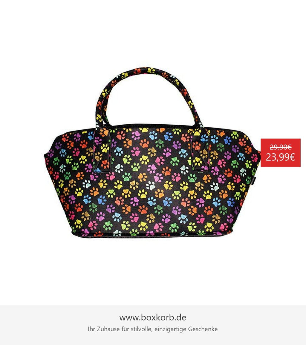 Filztasche Pawsome Prints - Boxkorb