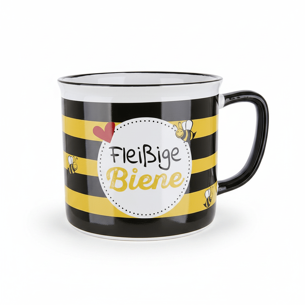Keramik Tasse "Fleißige Biene" - Boxkorb