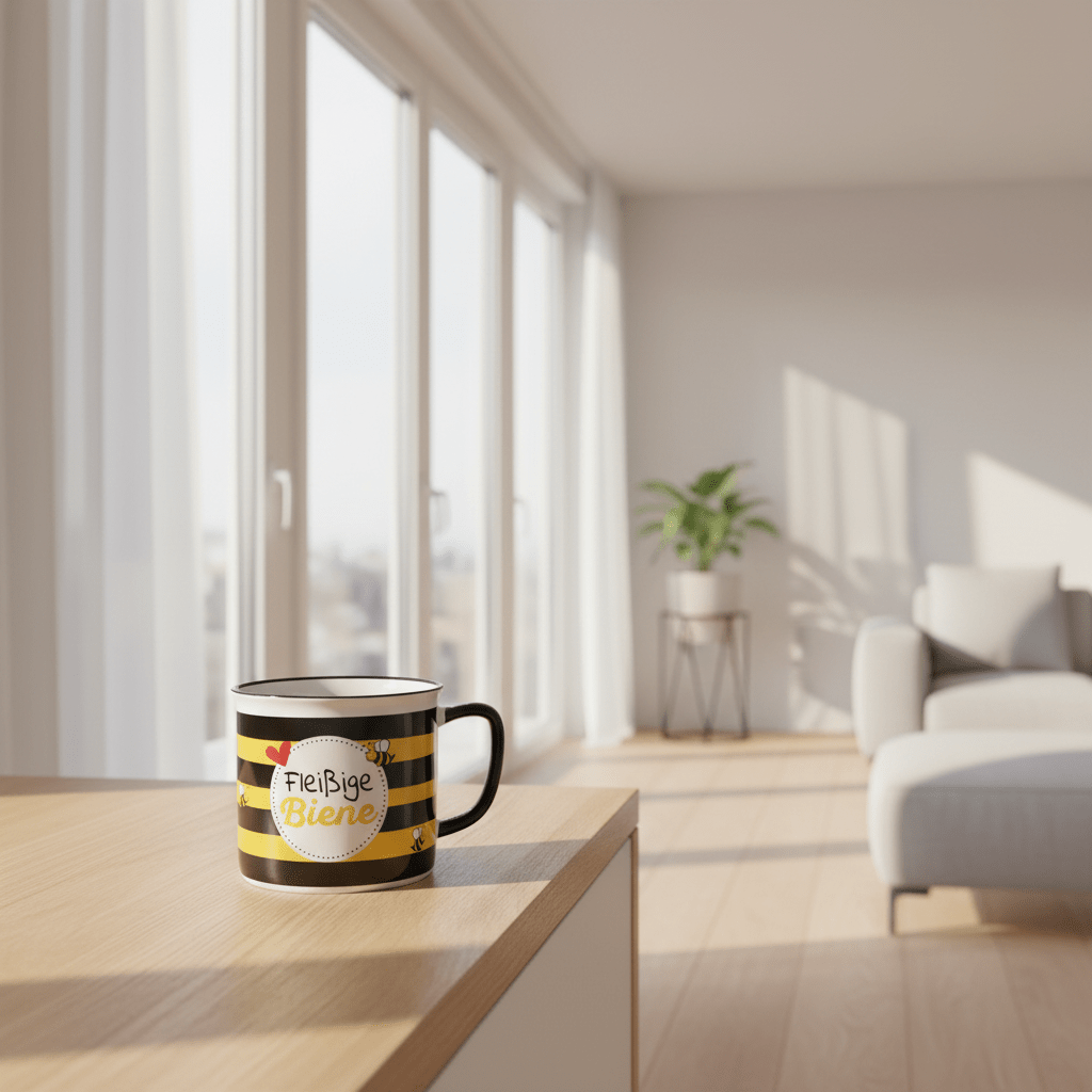 Keramik Tasse "Fleißige Biene" - Boxkorb