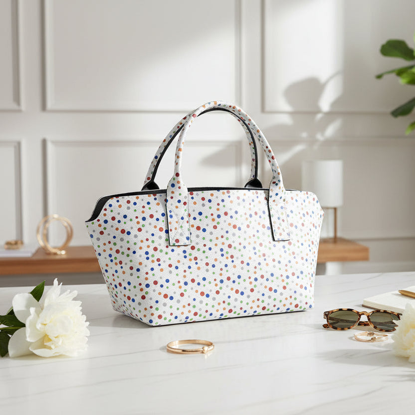 "Polka Dot Paradise" - Die fröhliche Filztasche - Boxkorb