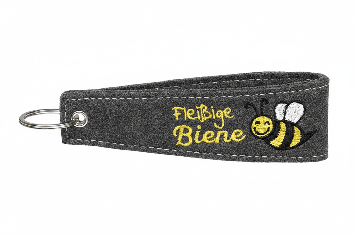 Schlüsselanhänger "Fleißige Biene" - Boxkorb