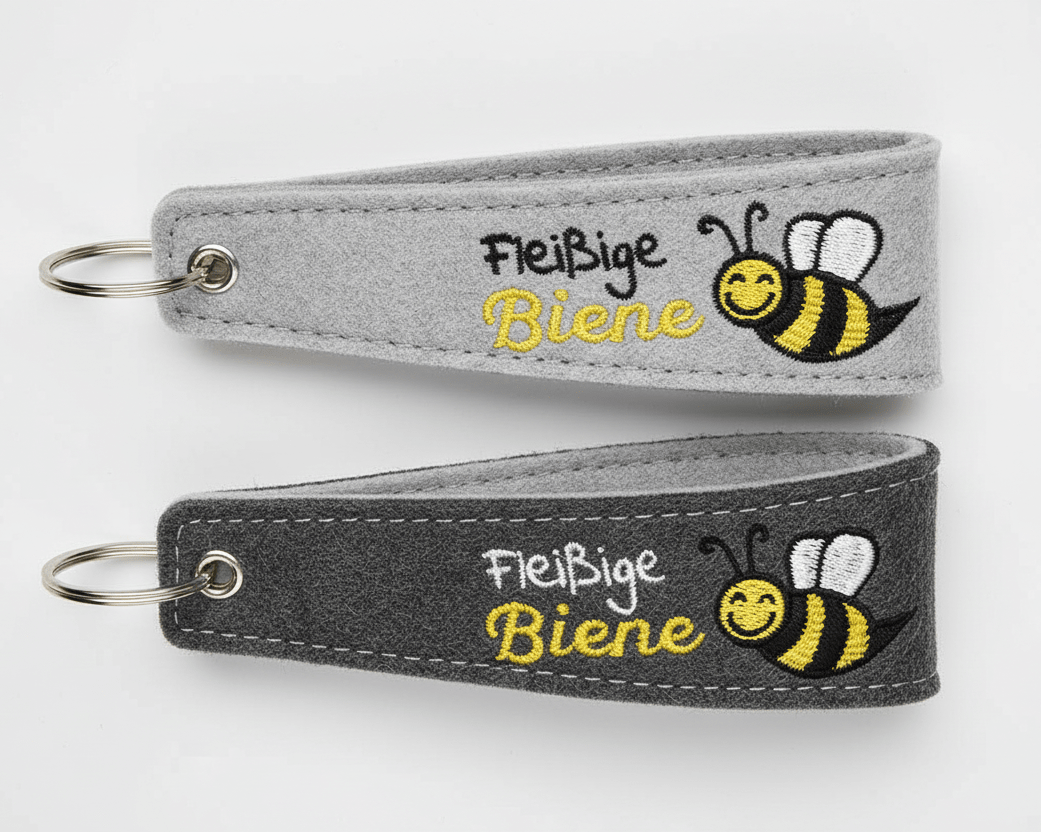 Schlüsselanhänger "Fleißige Biene" - Boxkorb