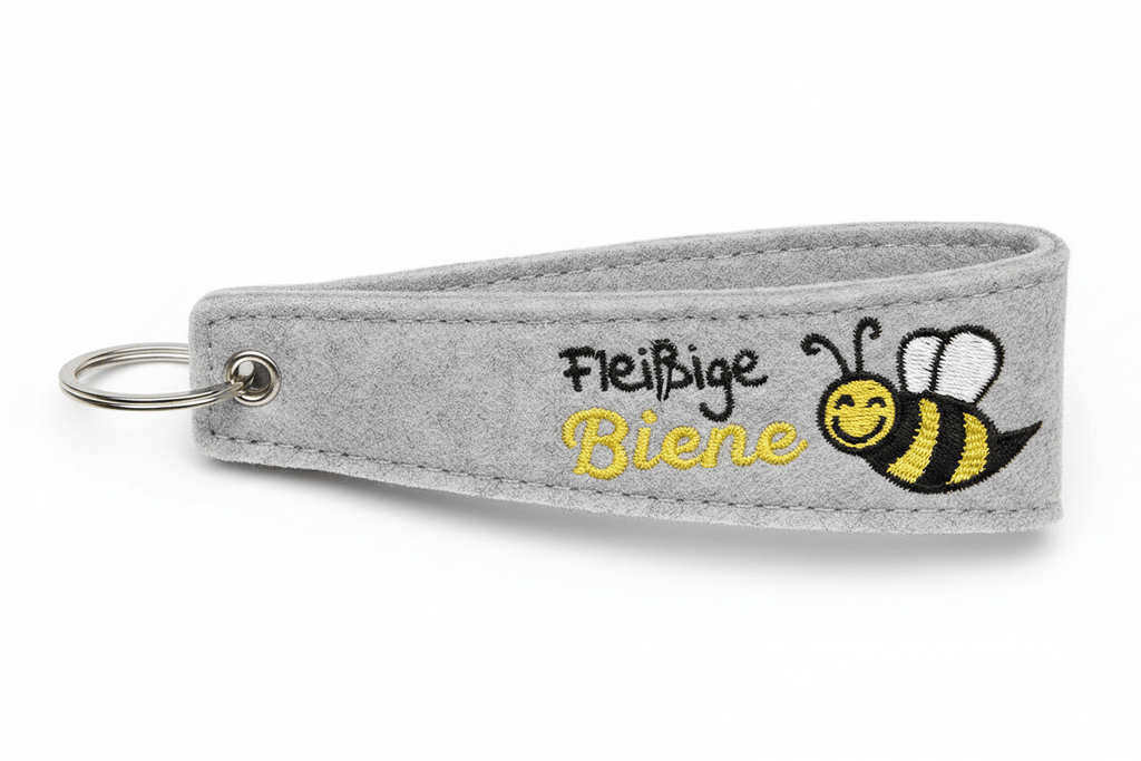 Schlüsselanhänger "Fleißige Biene" - Boxkorb