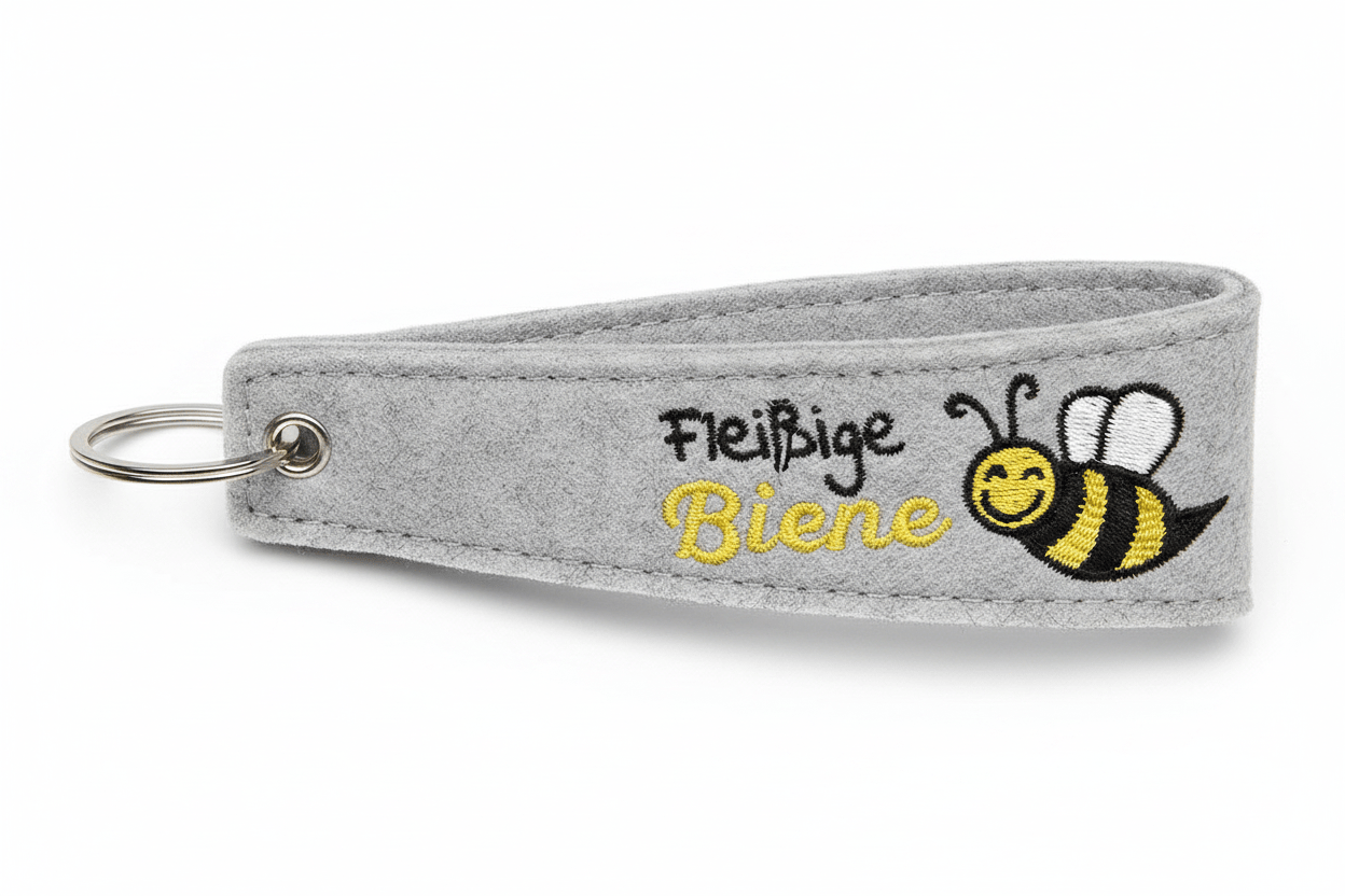 Schlüsselanhänger "Fleißige Biene" - Boxkorb