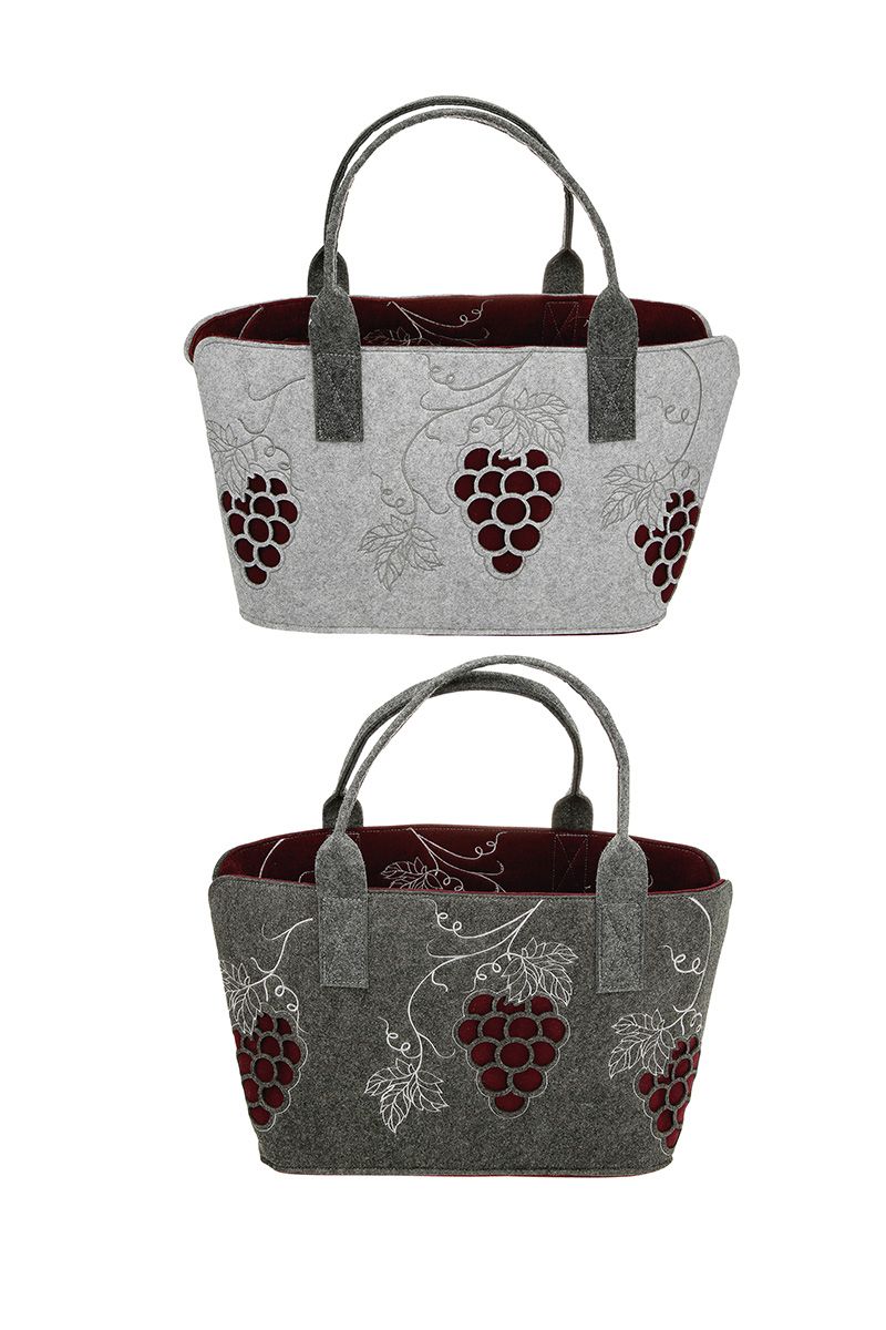 Filz Tasche Weinmotiv