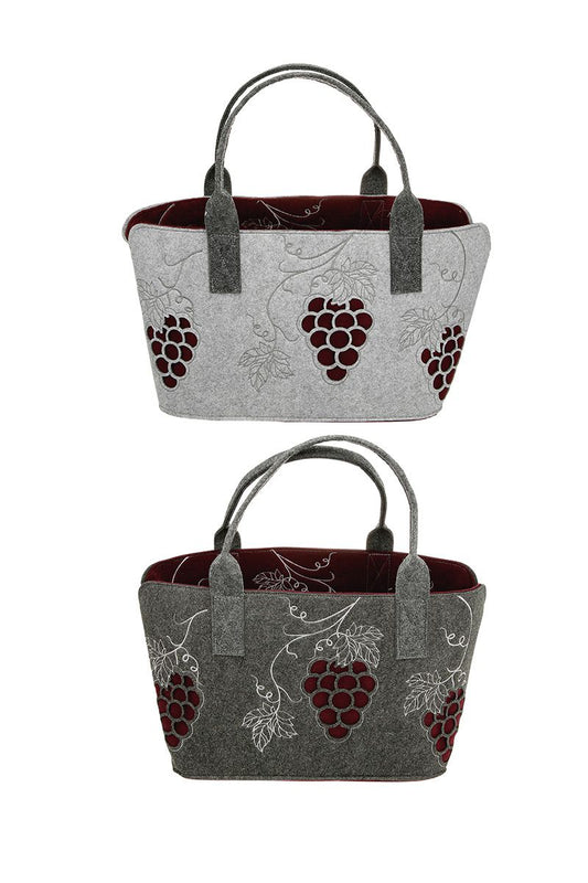 Filz Tasche Weinmotiv