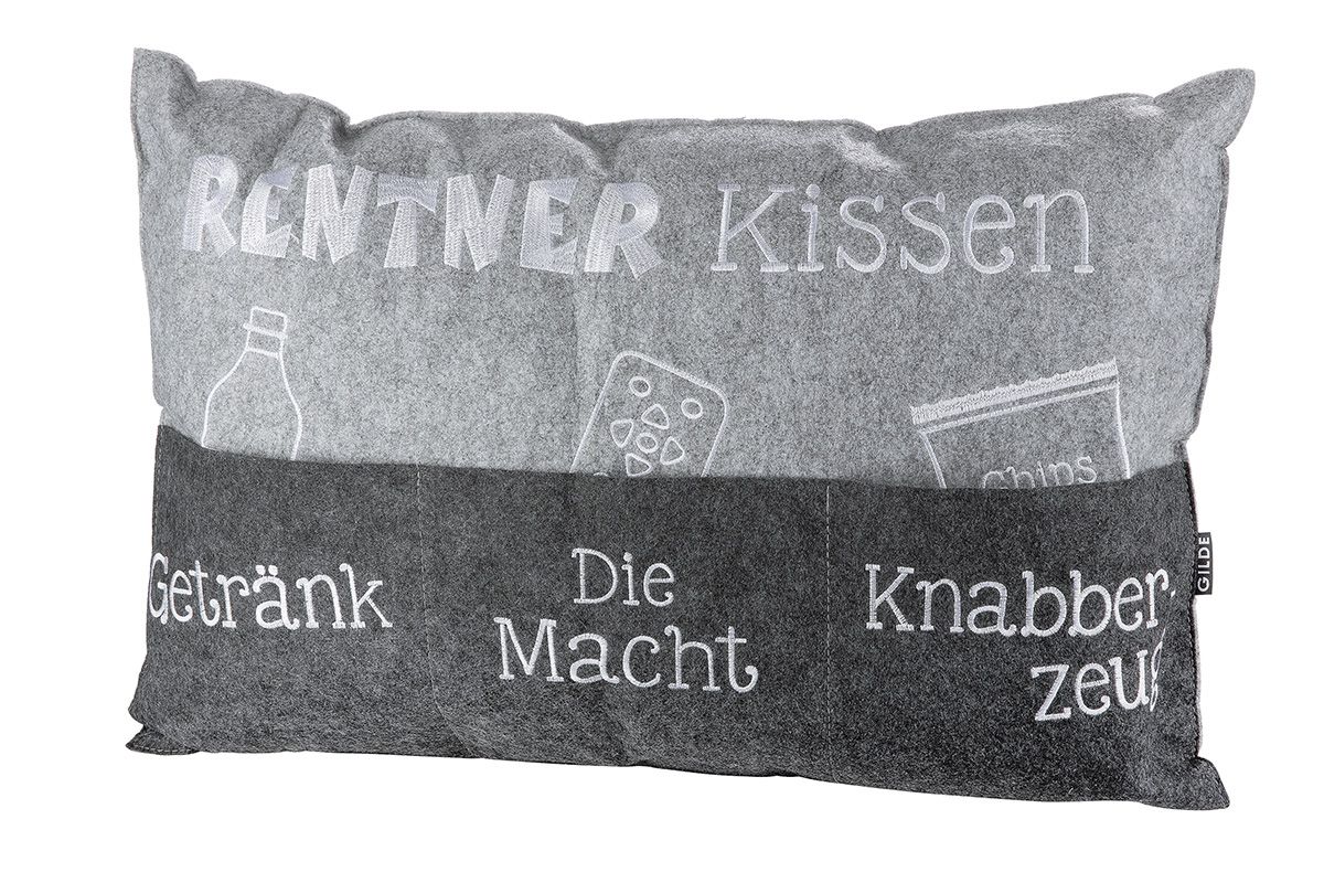 Filz Rentner Kissen - Boxkorb