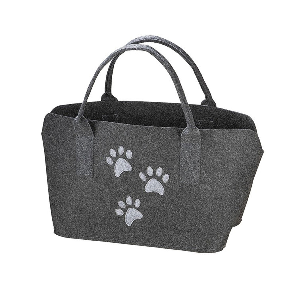 Filz Tasche Pfoten – Einkaufstasche & Geschenk für Hundeliebhaber - Boxkorb