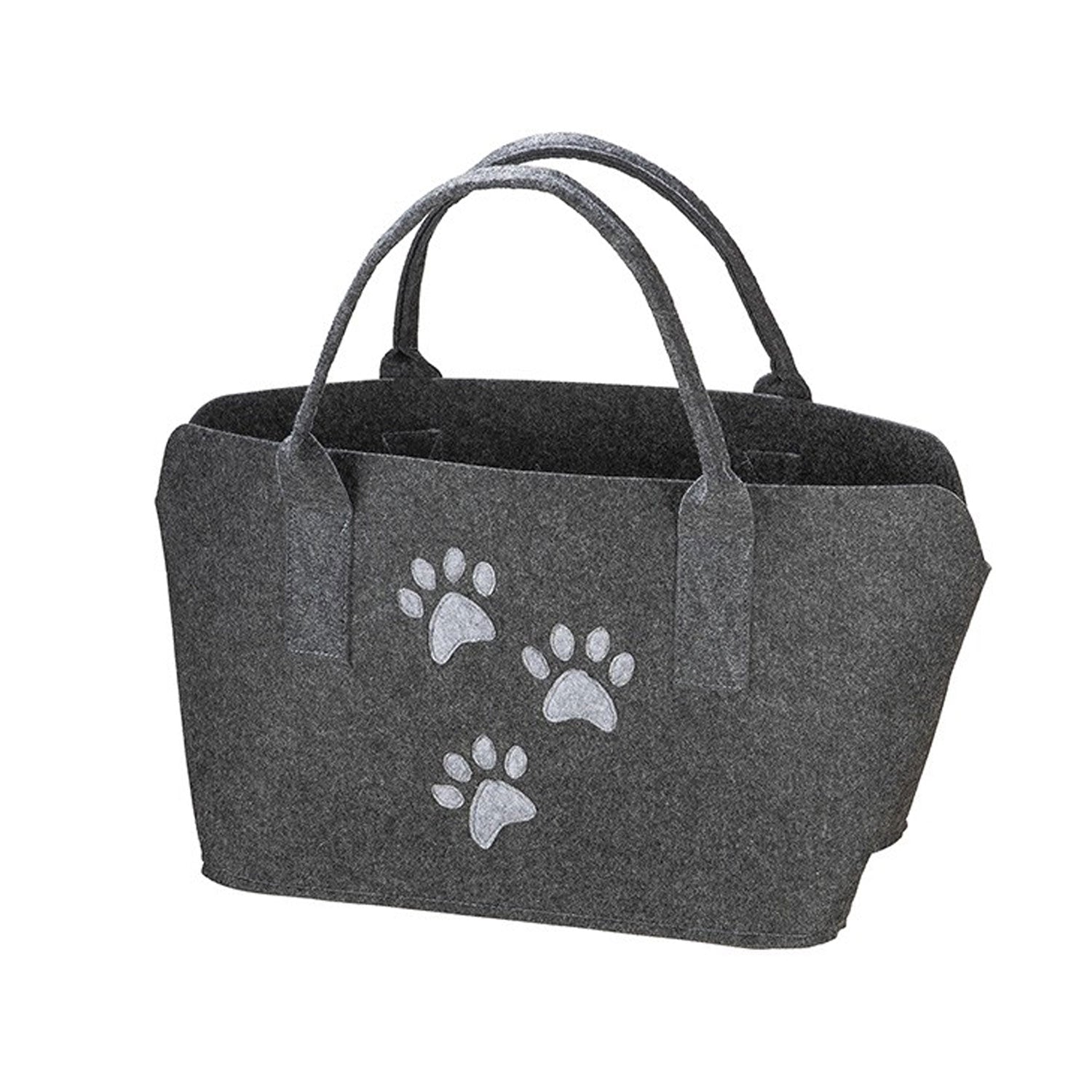 Filz Tasche Pfoten – Einkaufstasche & Geschenk für Hundeliebhaber - Boxkorb